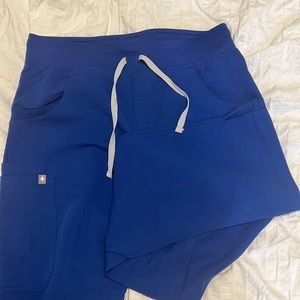 FIGS Royal Blue Kade Scrub Pants in Petite Small
